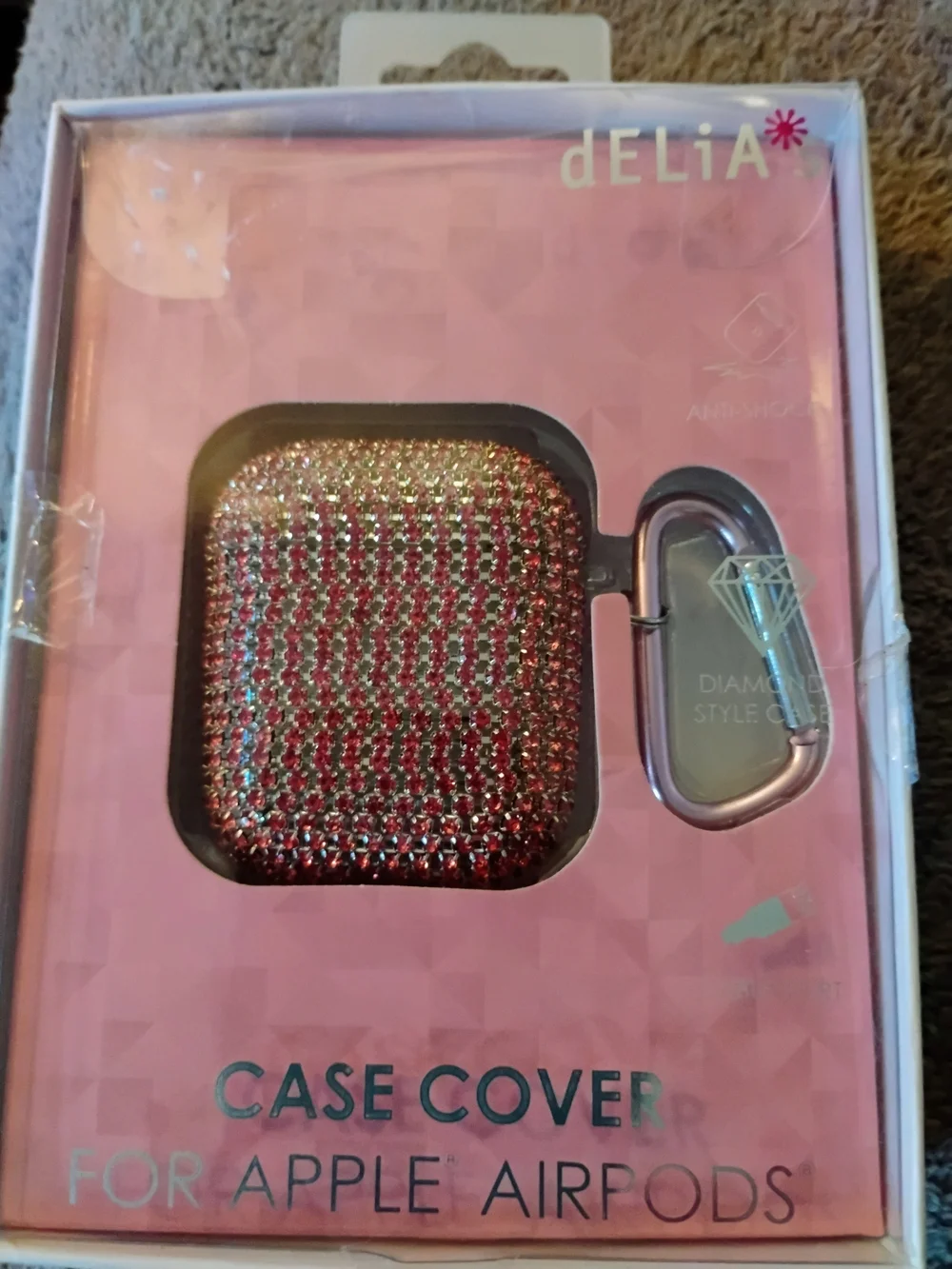 Case Cover for Apple AirPods - Pink Glitter